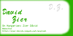 david zier business card